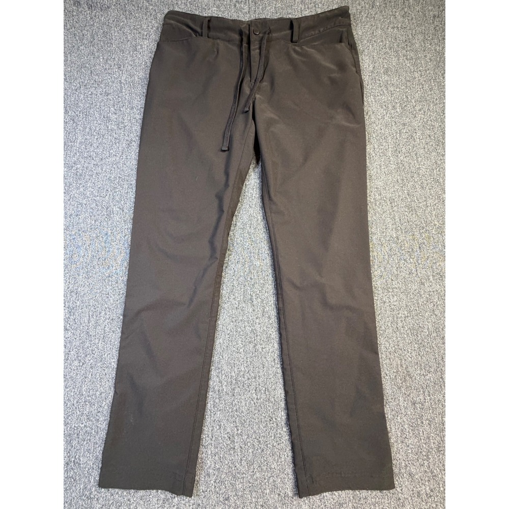Magellan Outdoors Mens Large Black Hiking Pants Drawstring Stretch Straight Leg